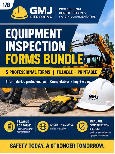 Equipment Inspection Forms Bundle cover